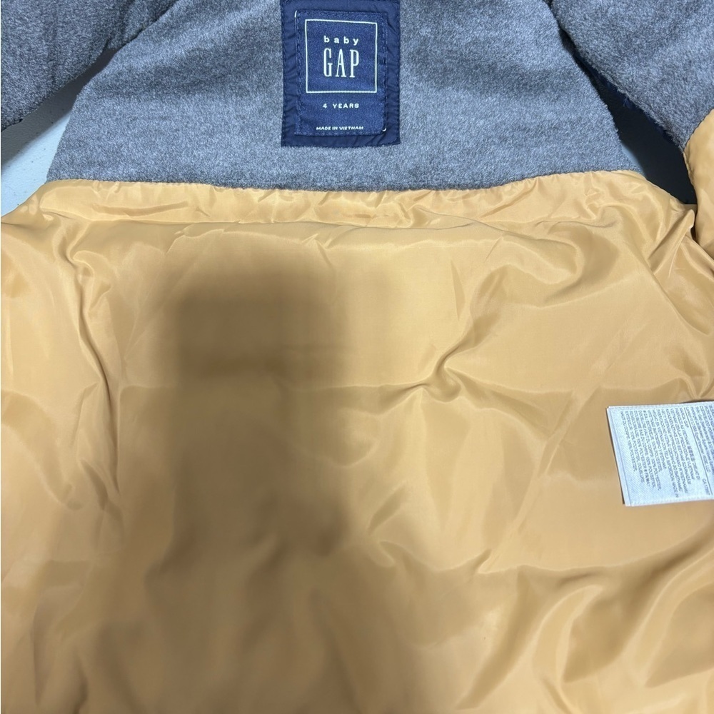 babyGap Navy Blue Boys Puffer Vest Jacket Full Zip Size 4 - Picture 4 of 6